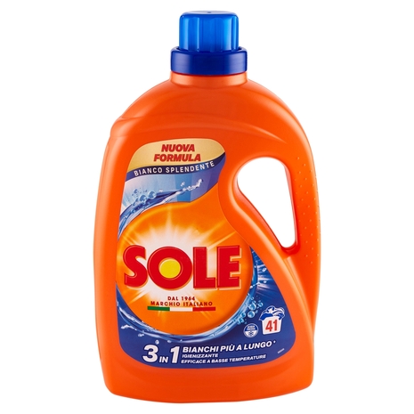 Sole Detersivo lavatrice Bianco Splendente 41 lavaggi 1,845 L